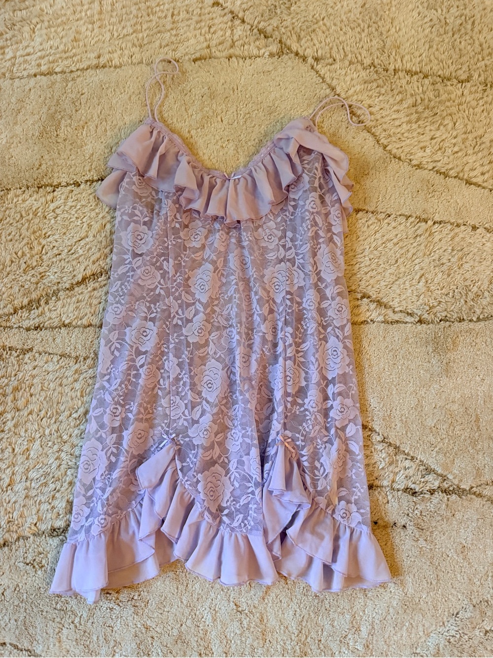 Urban outfitters Lilac Lace Ruffle Chemise